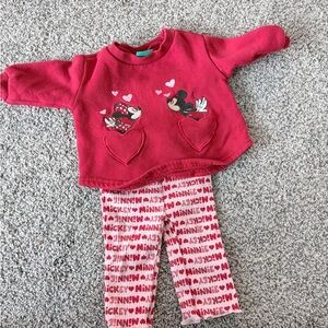 Disney Red Minnie Mouse Kids Matching Set